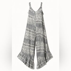 EUC!!  Japna 100% Rayon Romper Jumpsuit Tie-Dye Ruffled/Perfect for Summer!🌼